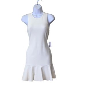 By The Way x Revolve Bodycon Dress White Racer Back Stretch Zip